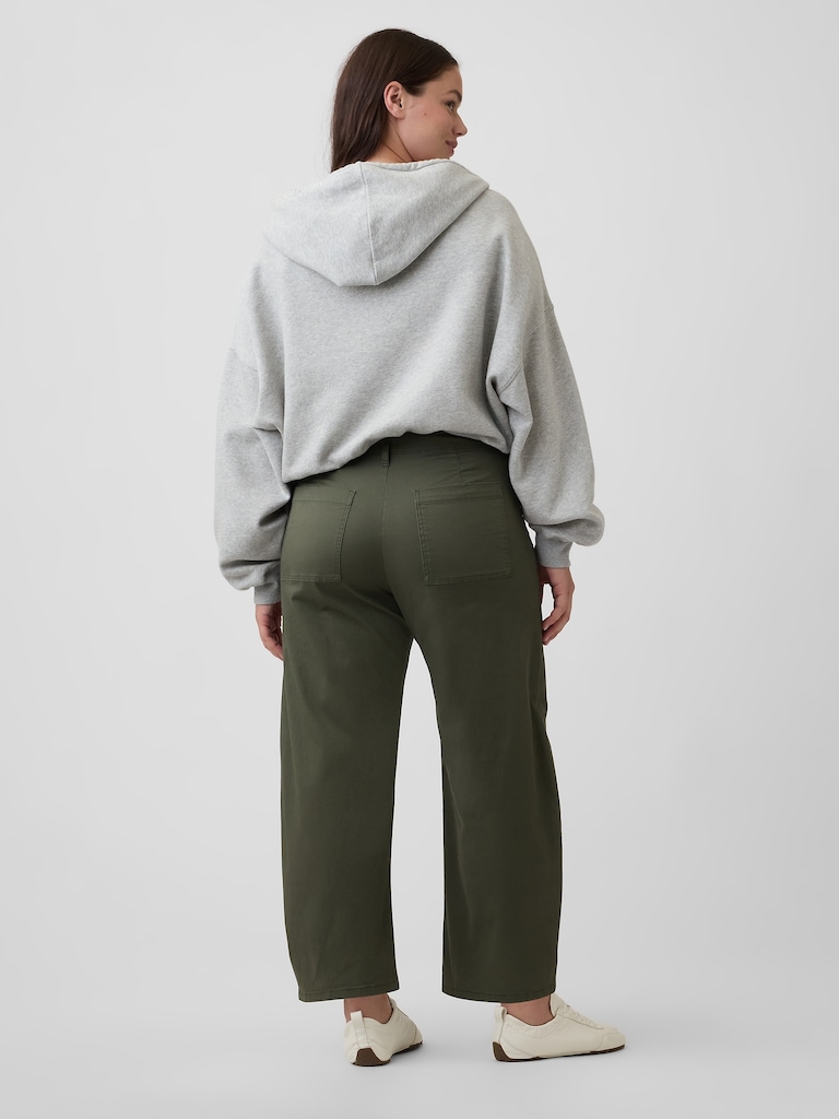 Mid Rise Barrel Khakis