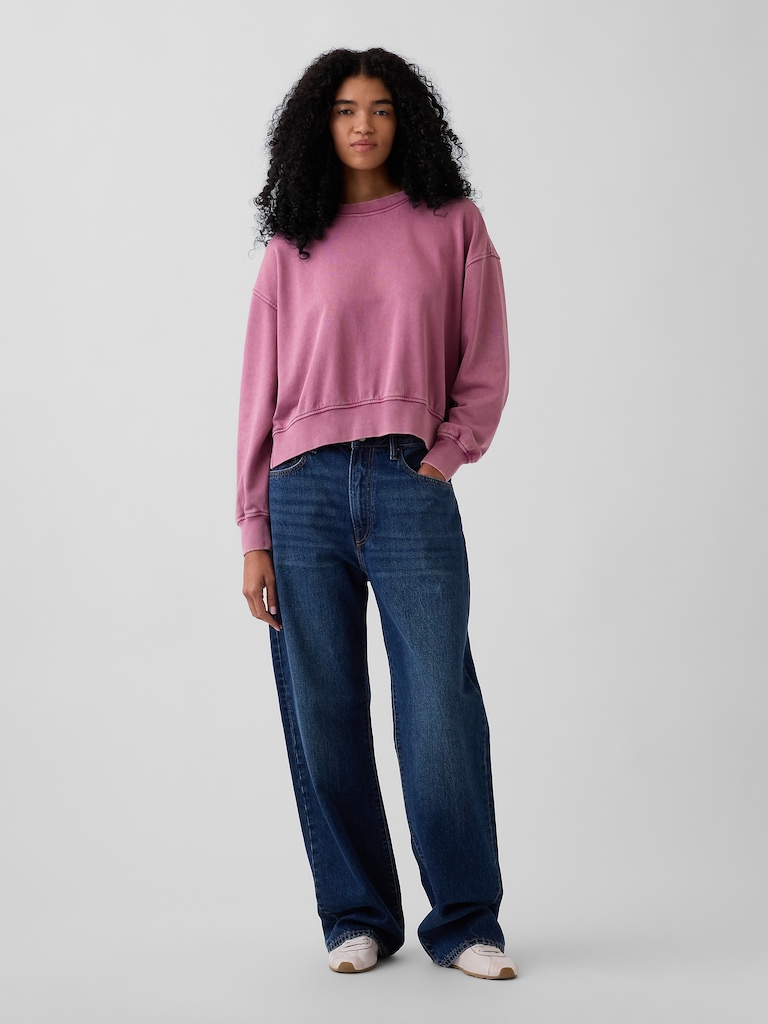 VintageSoft Terry Oversized Wedge Sweatshirt