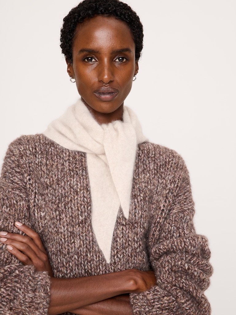 Wool-Cashmere Triangle Scarf