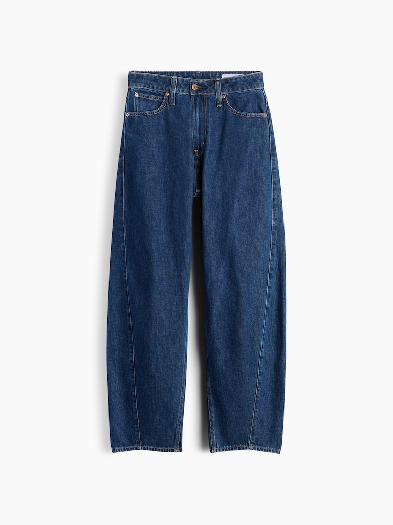 Curvy High Rise Barrel Jeans