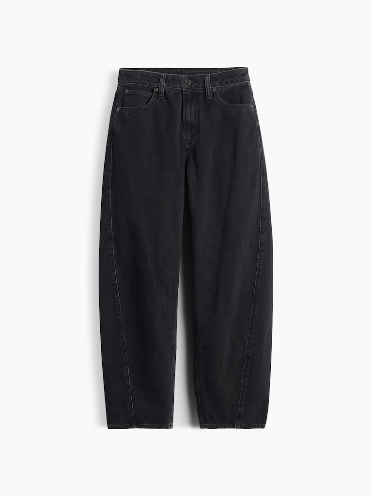 Curvy High Rise Barrel Jeans