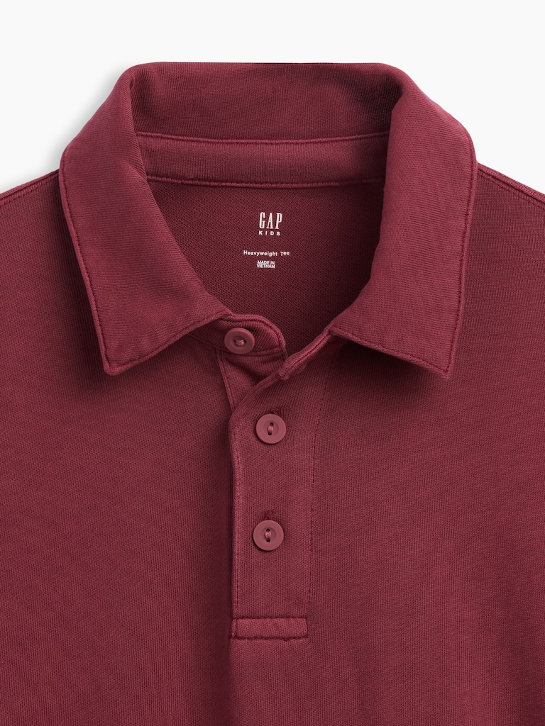 Kids Heavyweight Relaxed Polo Shirt