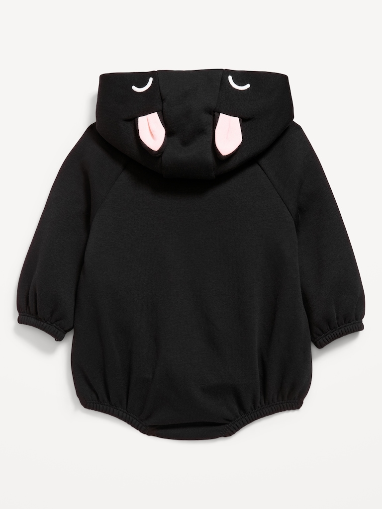 Hooded Critter Fleece One-Piece Romper for Baby