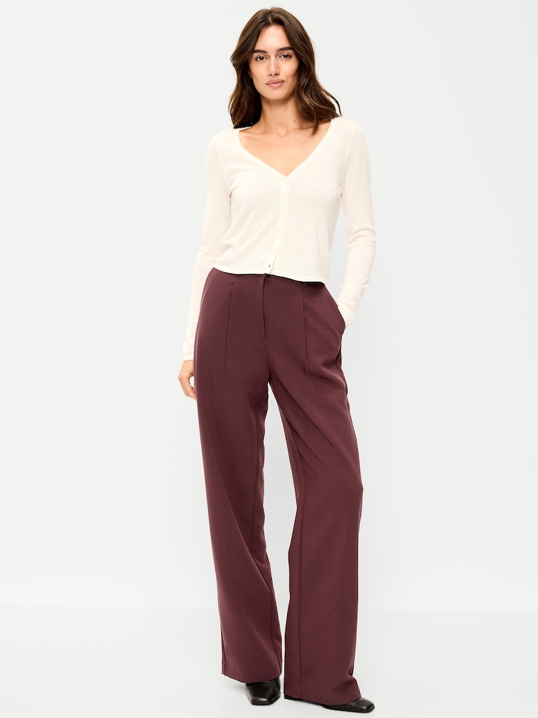 Extra High-Waisted Taylor Wide-Leg Trouser Pants