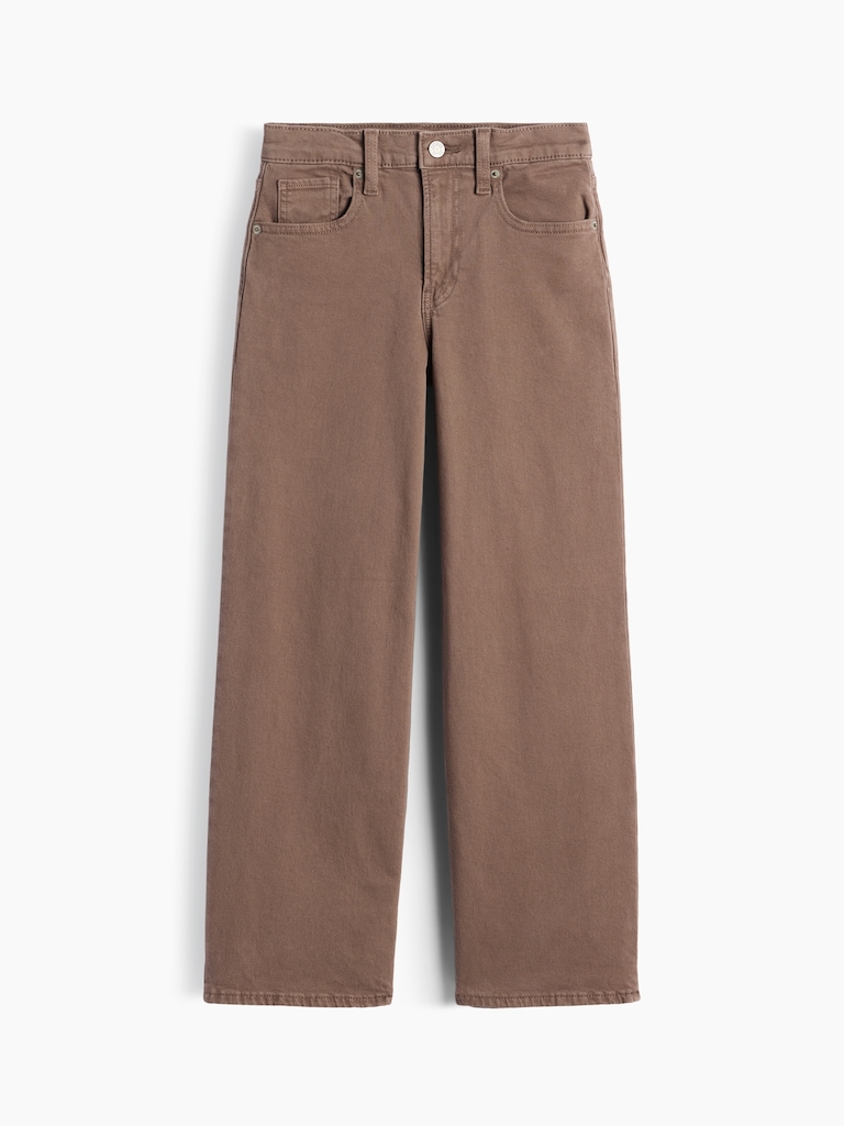 Kids Low Rise Stride Bow Pocket Wide-Leg Jeans