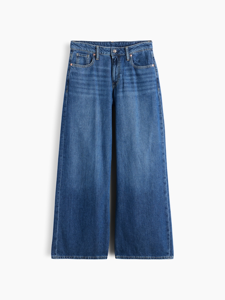 Curvy Mid Rise UltraSoft Baggy Jeans