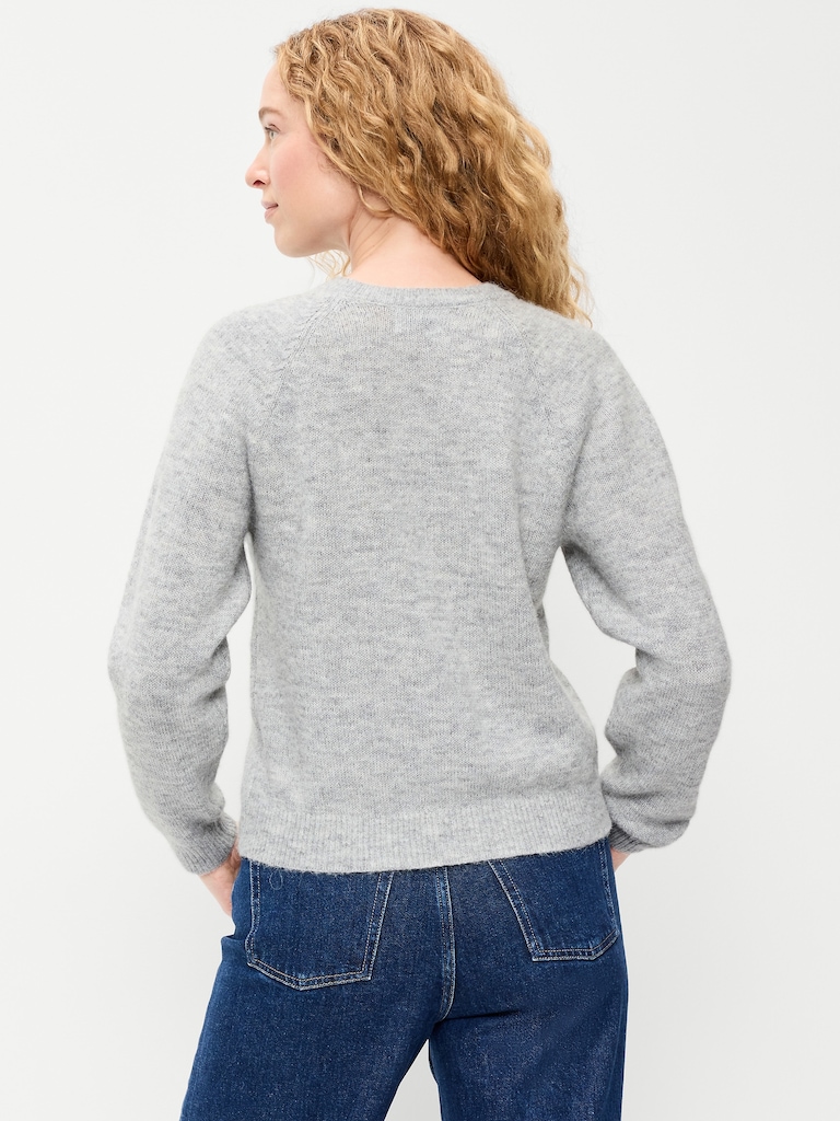 Slouchy Crew-Neck Cardigan