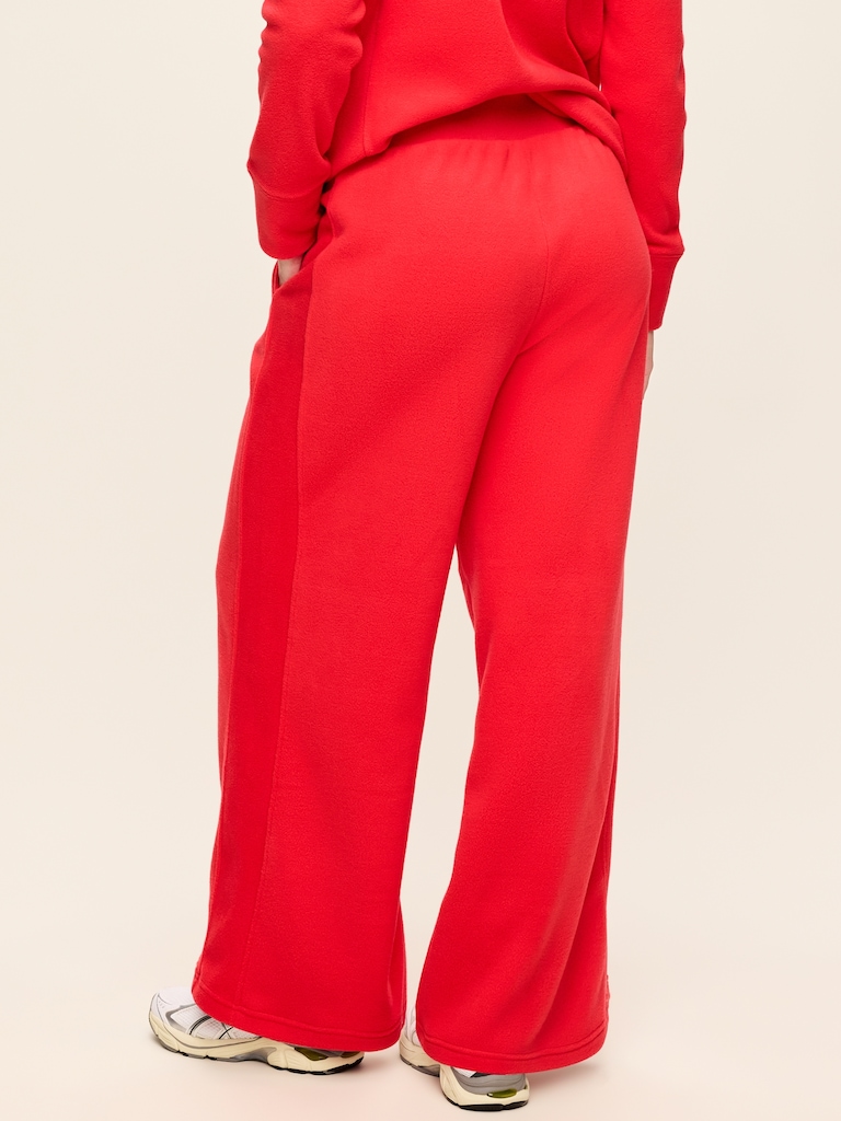 Extra High-Waisted Microfleece Wide-Leg Sweatpants