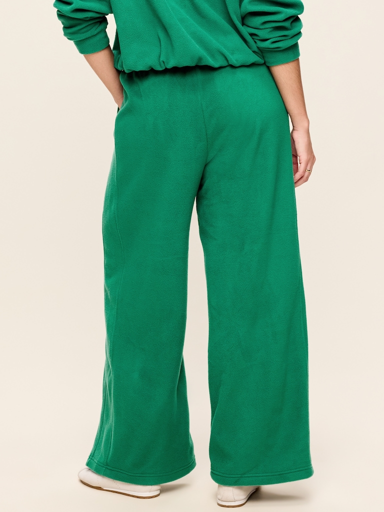 Extra High-Waisted Microfleece Wide-Leg Sweatpants