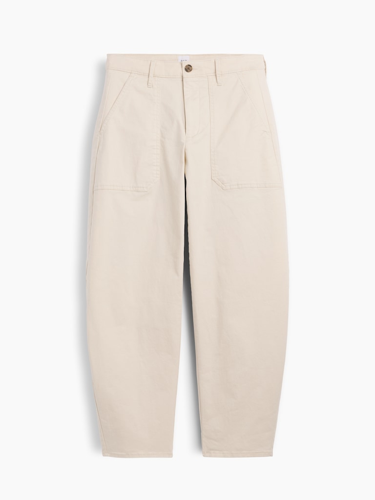 Mid Rise Barrel Khakis