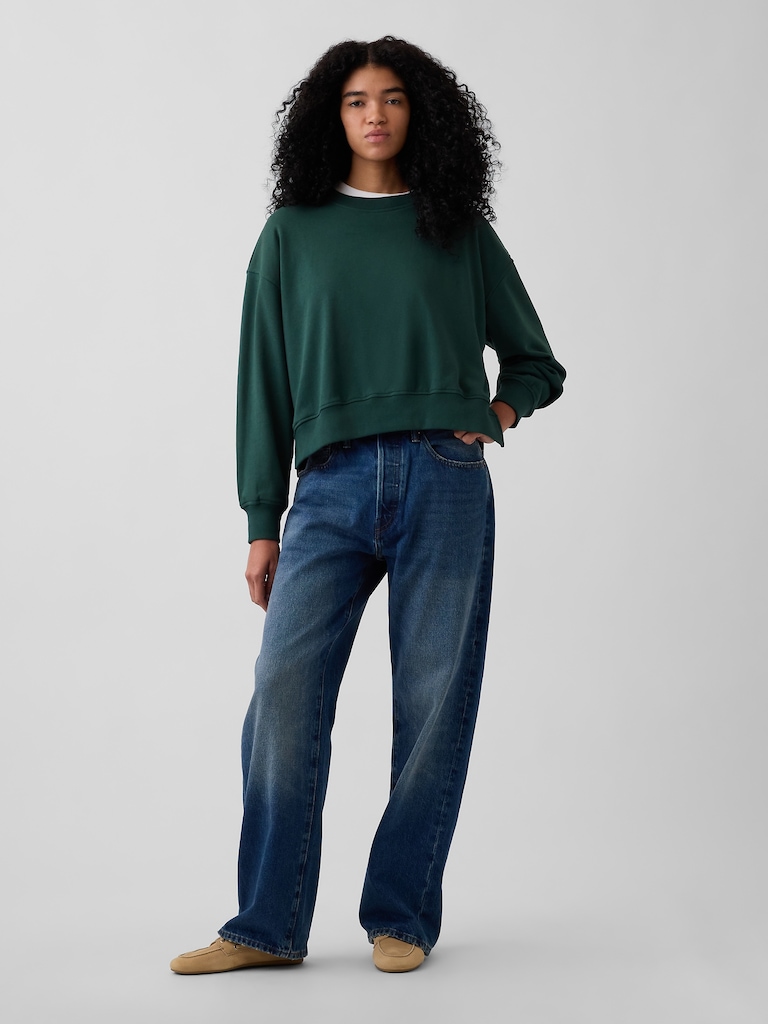 VintageSoft Terry Oversized Wedge Sweatshirt