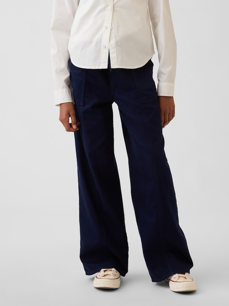 Kids Uniform Easy Wide-Leg Pants