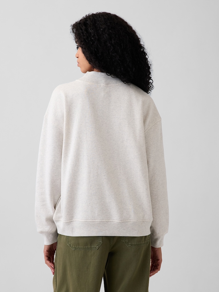 VintageSoft Oversized Mockneck Logo Sweatshirt