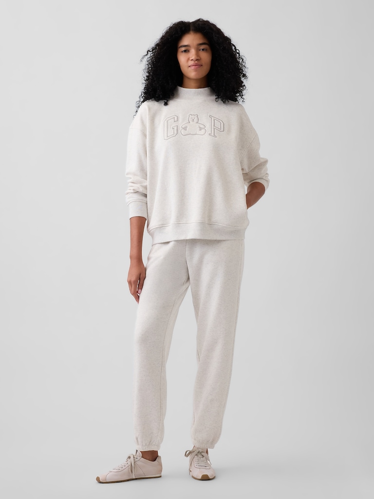 VintageSoft Oversized Mockneck Logo Sweatshirt