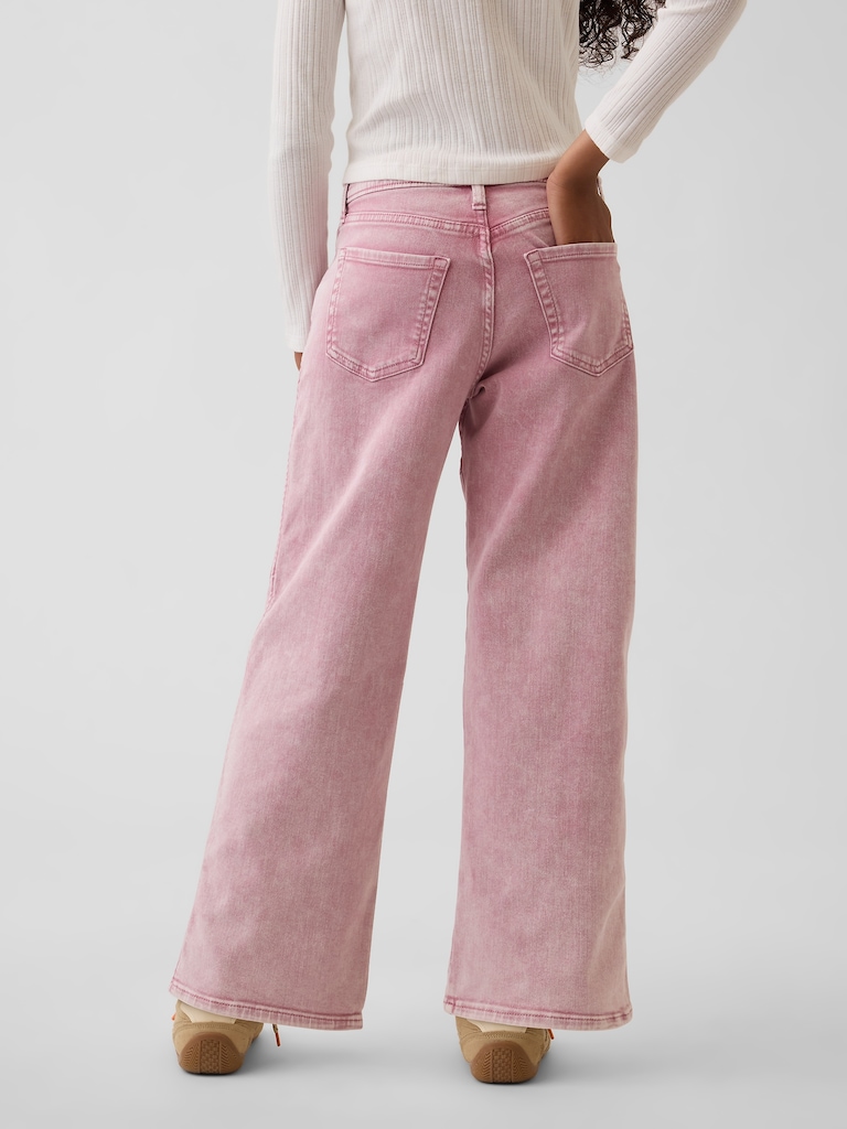 Kids Low Rise Stride Wide-Leg Jeans