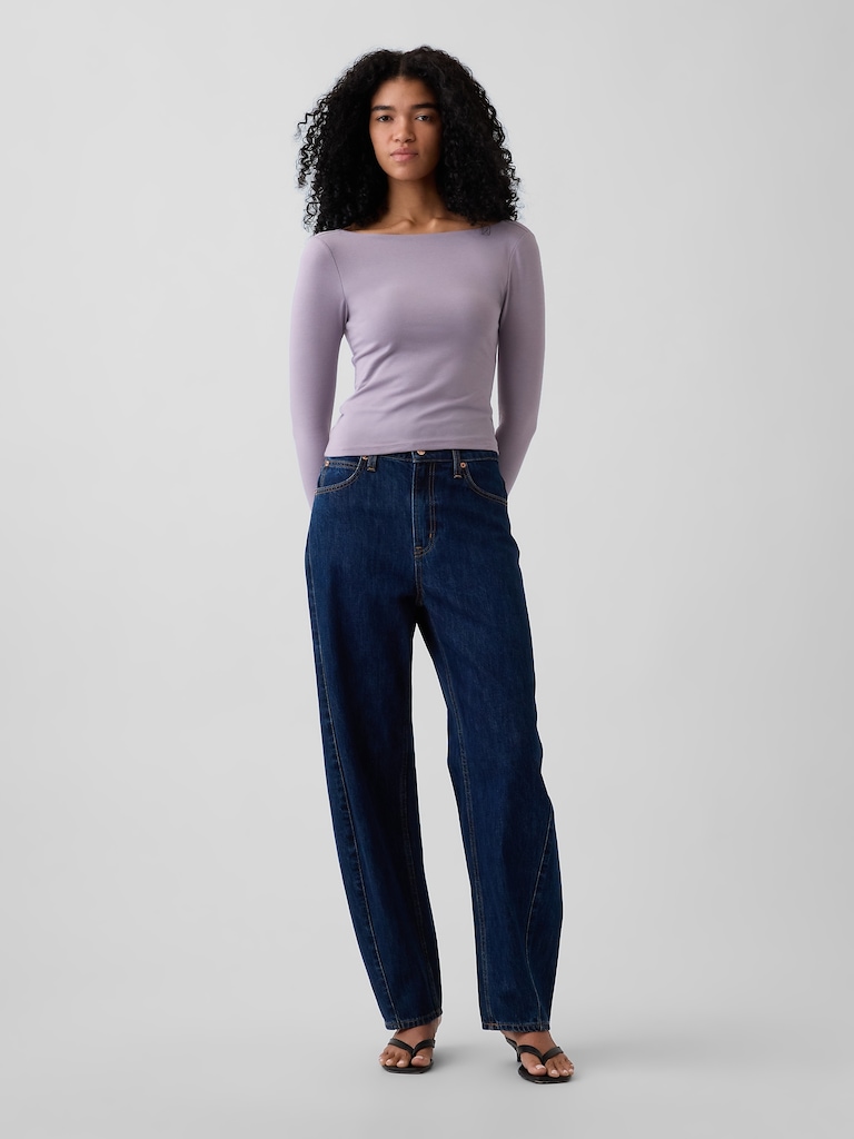 CloseKnit Jersey Scoop-Back T-Shirt