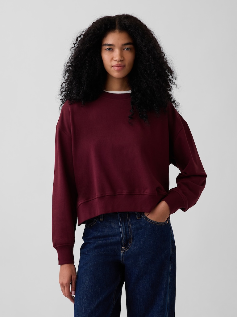 VintageSoft Terry Oversized Wedge Sweatshirt