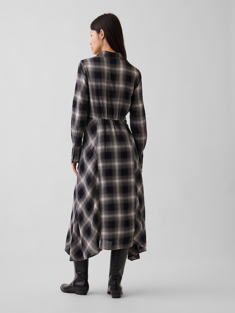 Plaid Maxi Shirtdress