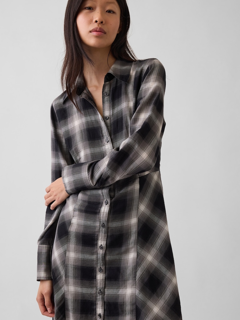 Plaid Maxi Shirtdress