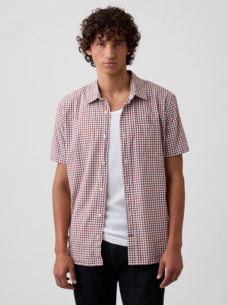 Stretch Poplin Shirt in Standard Fit