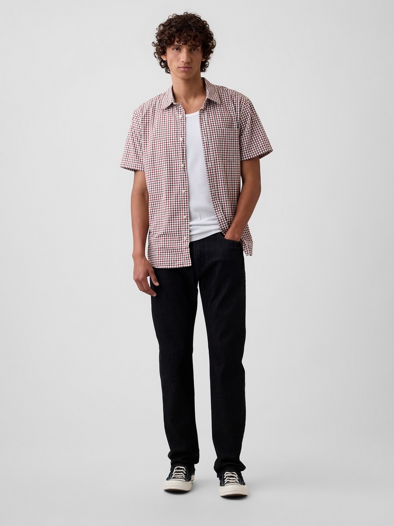 Stretch Poplin Shirt in Standard Fit
