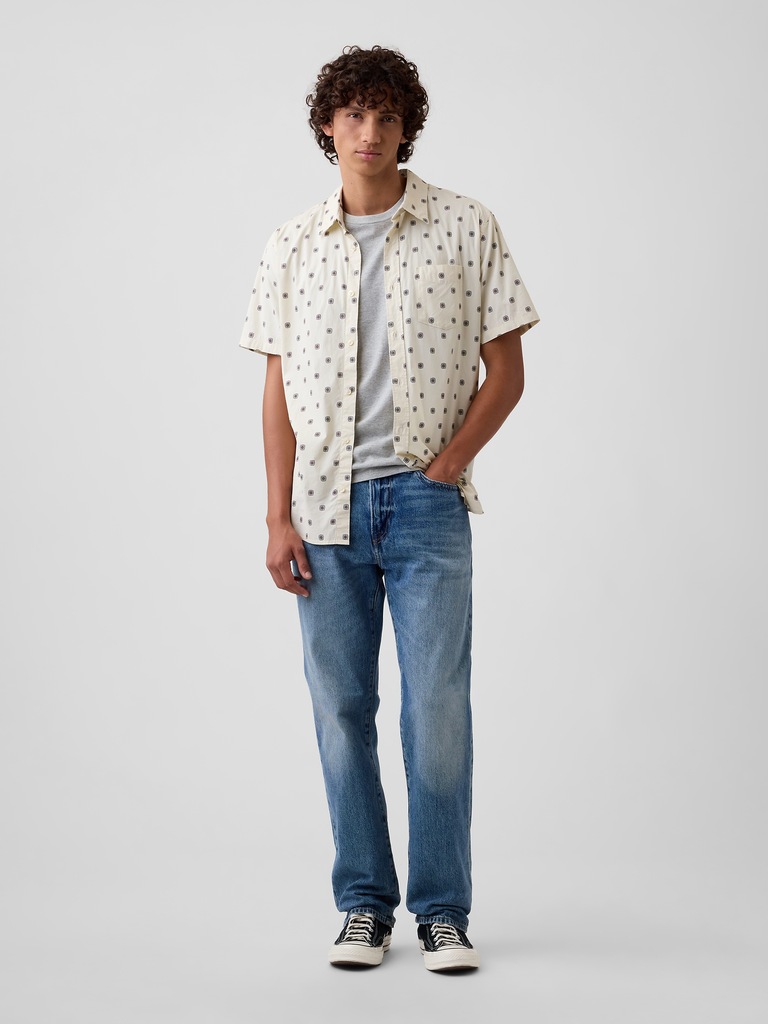 Stretch Poplin Shirt in Standard Fit