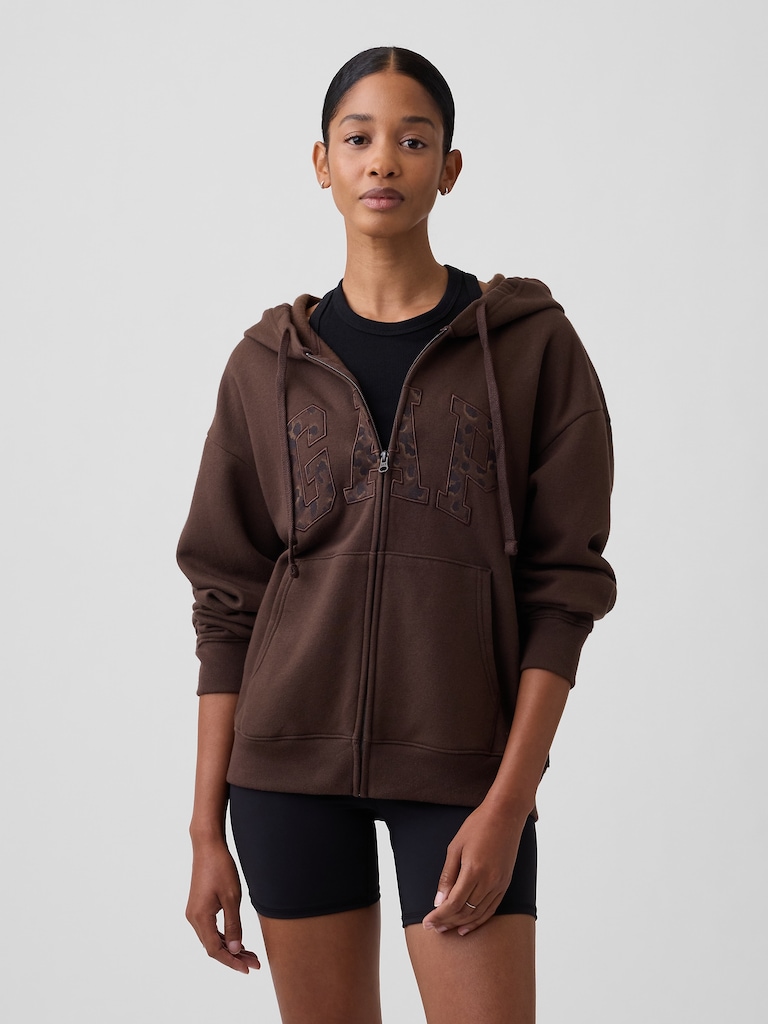 Relaxed Gap Logo Zip Hoodie