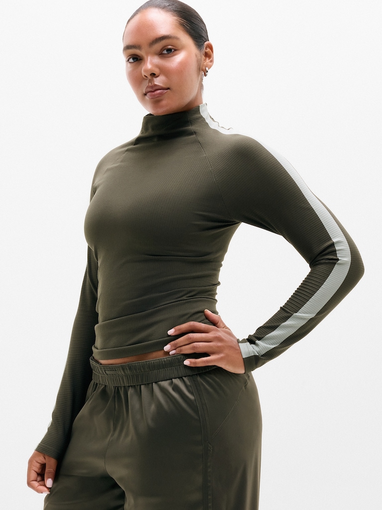 Renew Seamless Mock Neck Top