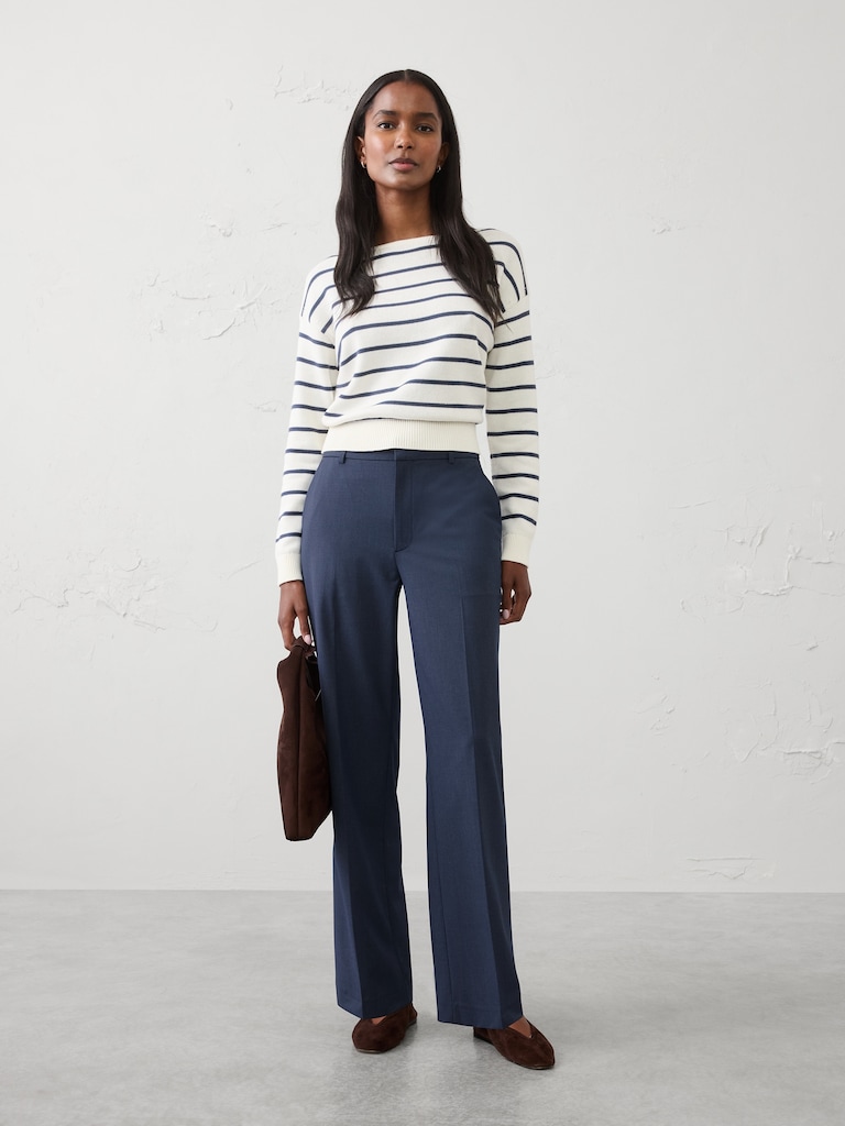 Straight High-Rise Sculpted Trouser