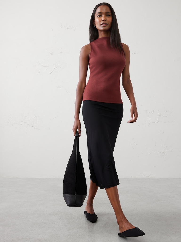 Soft Touch High-Neck Top