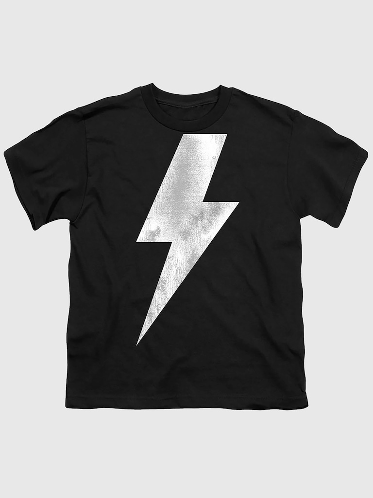 ACDC Bolt Print Graphic T-Shirt for Kids