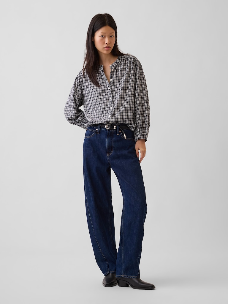 Relaxed Button-Front Shirt