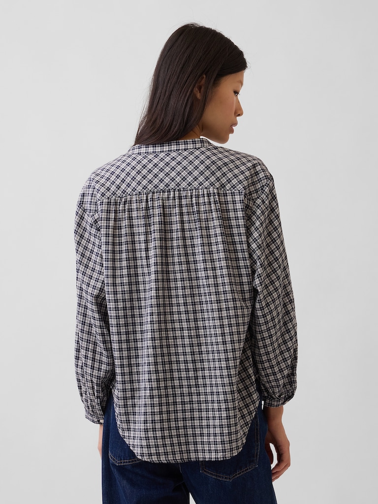 Relaxed Button-Front Shirt