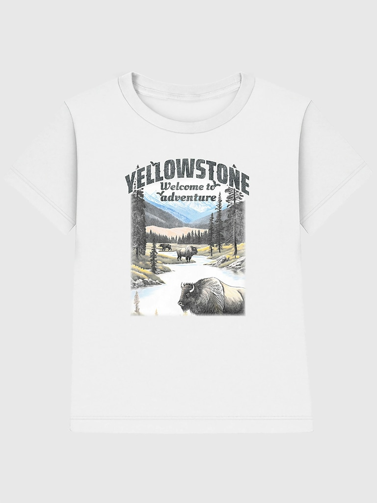 Yellowstone National Park Classic Graphic T-Shirt for Kids