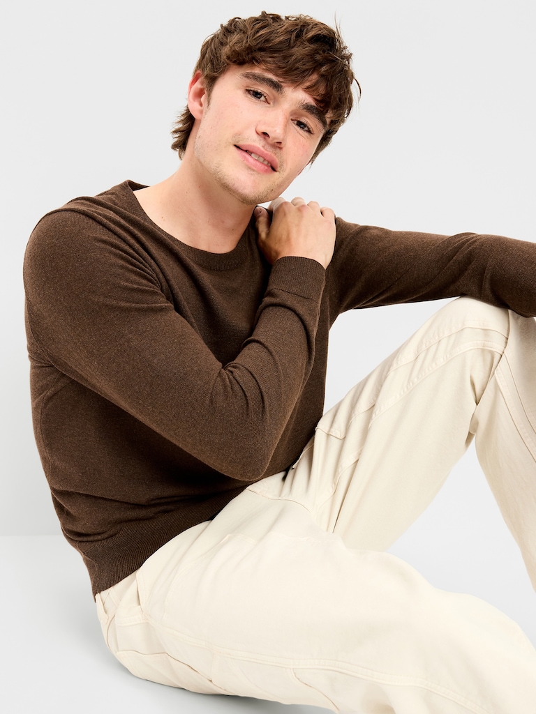 Washed Crew-Neck Sweater