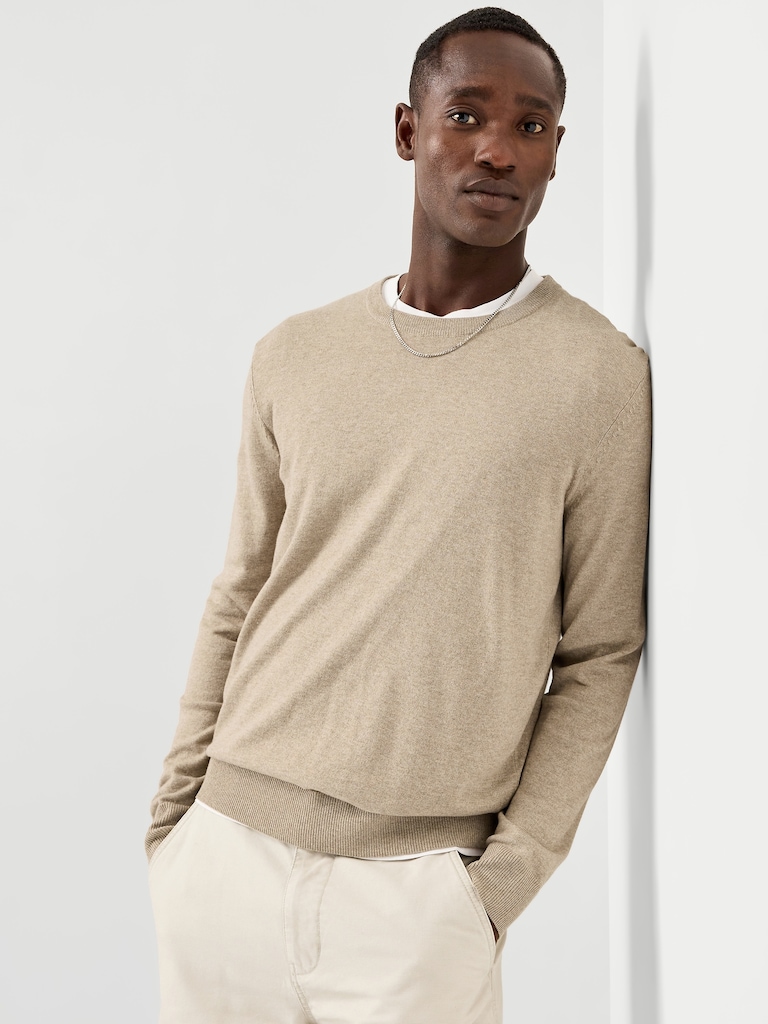 Washed Crew-Neck Sweater