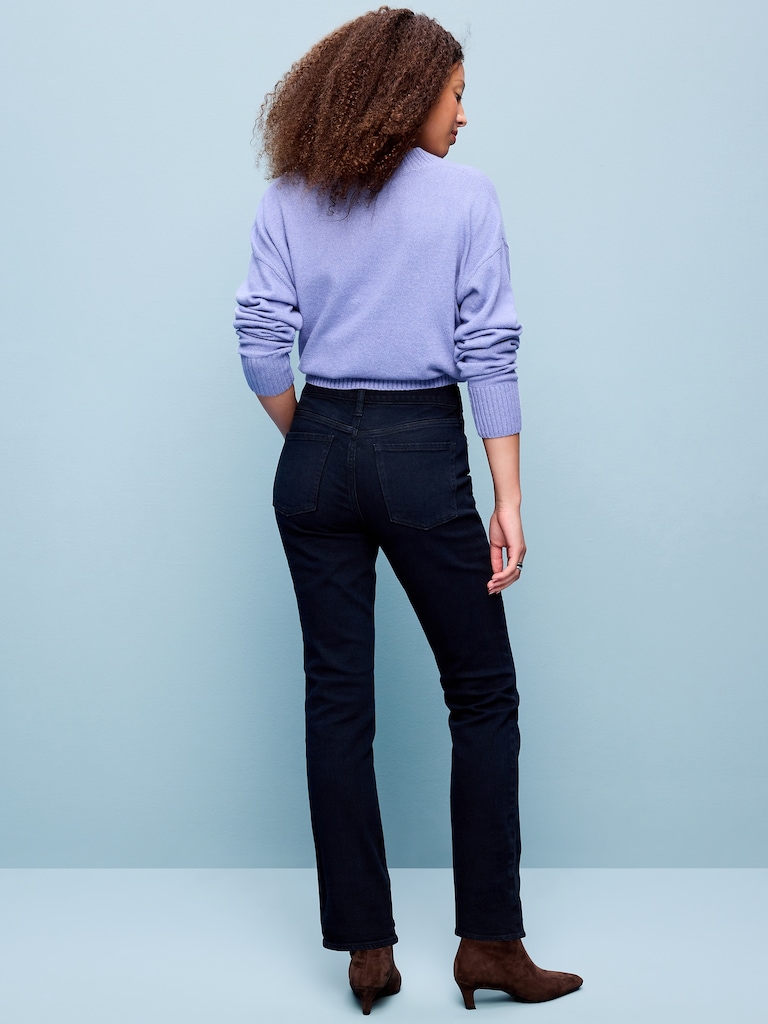 Mid-Rise Straight Leg Jeans