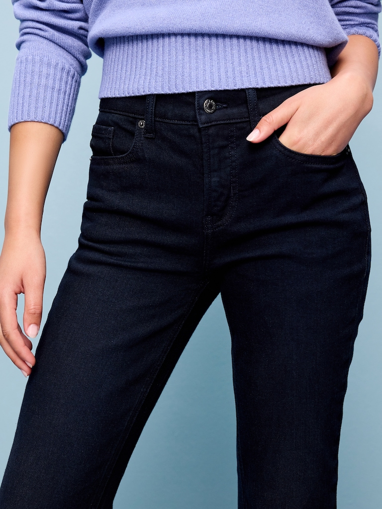 Mid-Rise Straight Leg Jeans