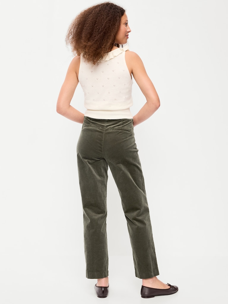 High-Waisted Pixie Straight Pants