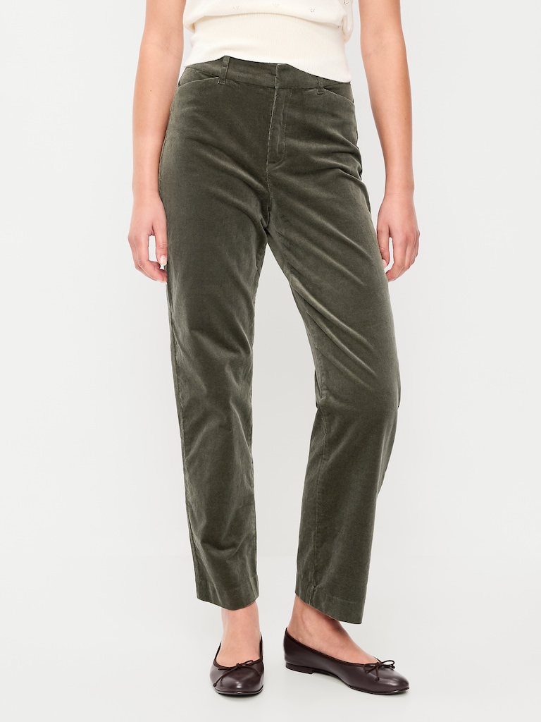 High-Waisted Pixie Straight Pants
