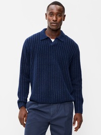 Long-Sleeve Polo Sweater