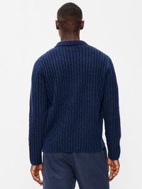 Long-Sleeve Polo Sweater