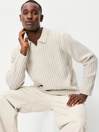 Long-Sleeve Polo Sweater