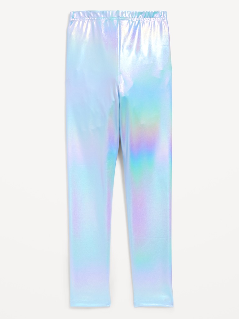 Legging à motif métallisé scintillant pour fille