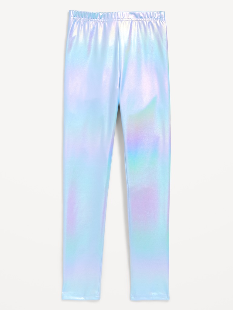 Legging à motif métallisé scintillant pour fille