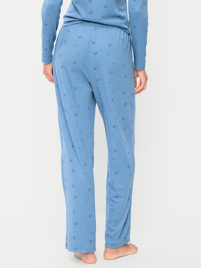 Waffle-Textured Pajama Pants