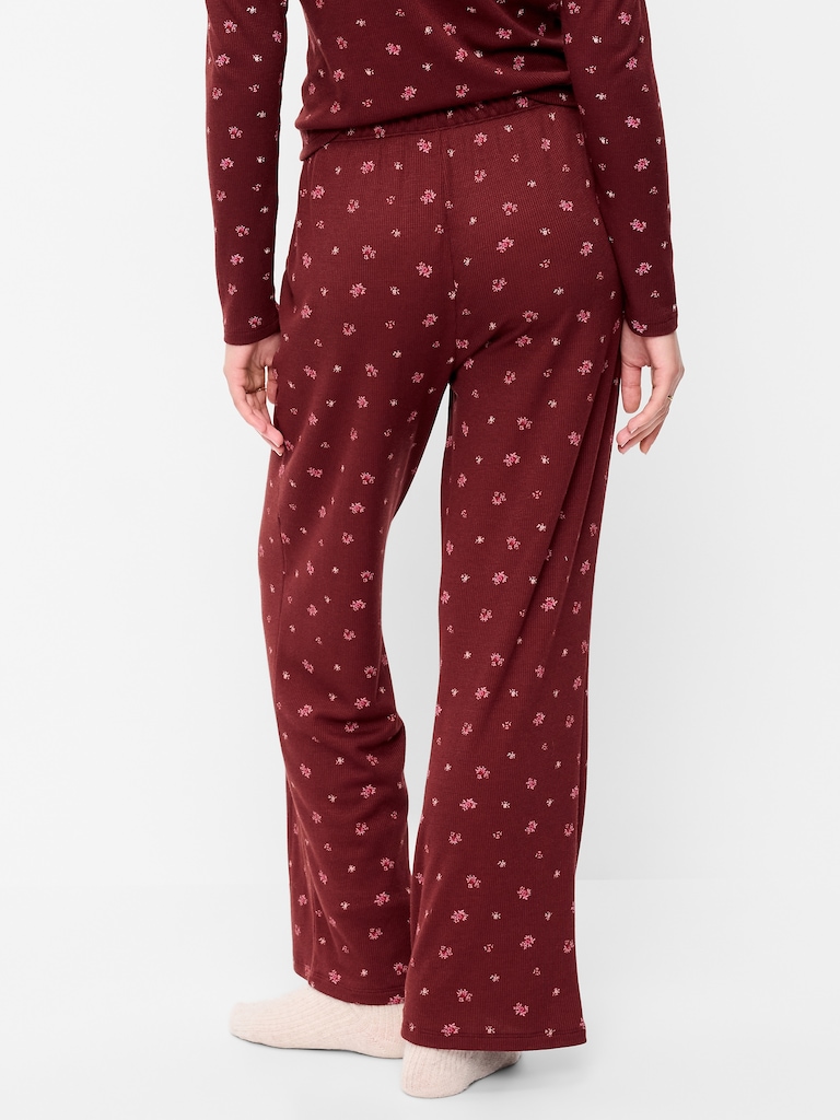 Waffle-Textured Pajama Pants