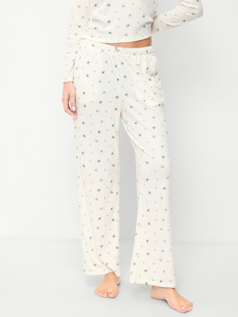 Waffle-Textured Pajama Pants
