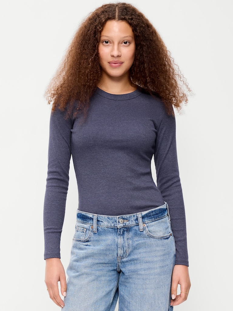 Snug Long-Sleeve Crew-Neck T-Shirt