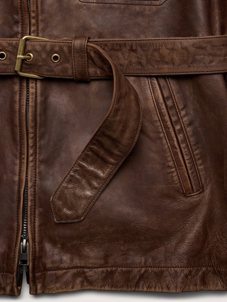 Archive Reissue Leather Belted Field Jacket